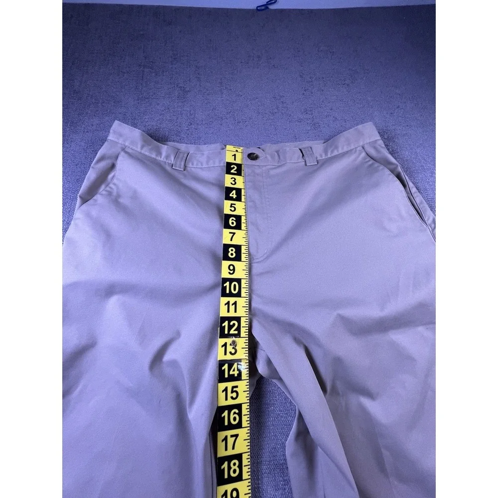 Adidas Golf Pants Men's 38x27 Beige Straight Stretch Chinos Casual Pockets